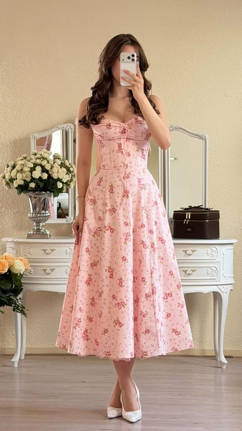 Spaghetti Strap Sweetheart Neckline A-Line Dress