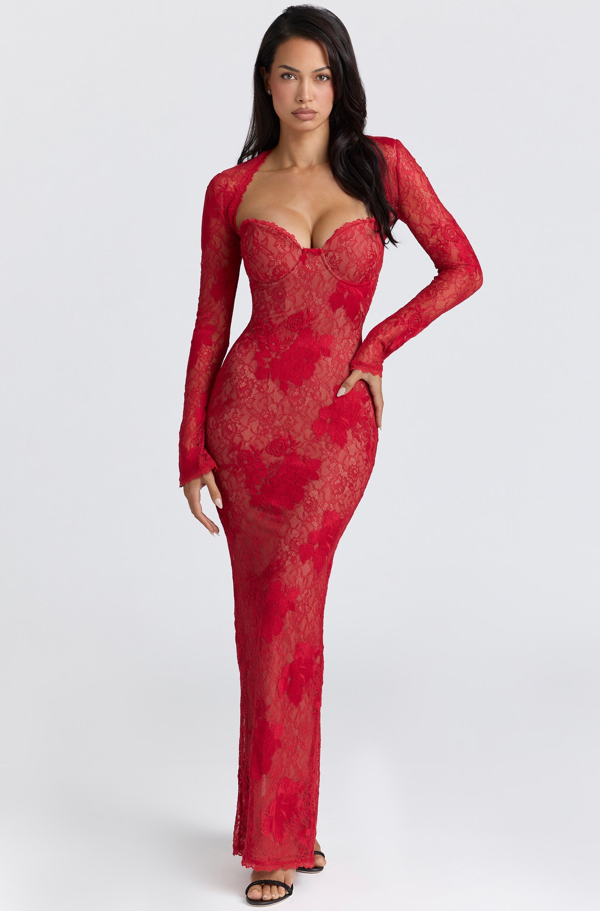 Sexy Lace Bandeau Slim-Fit Dress