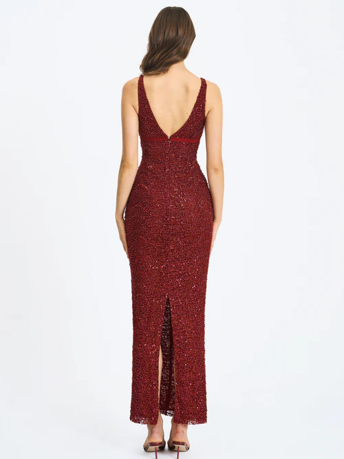 Sexy Sling Deep V-neck Slim-Fit Hollow-out Gift Dress