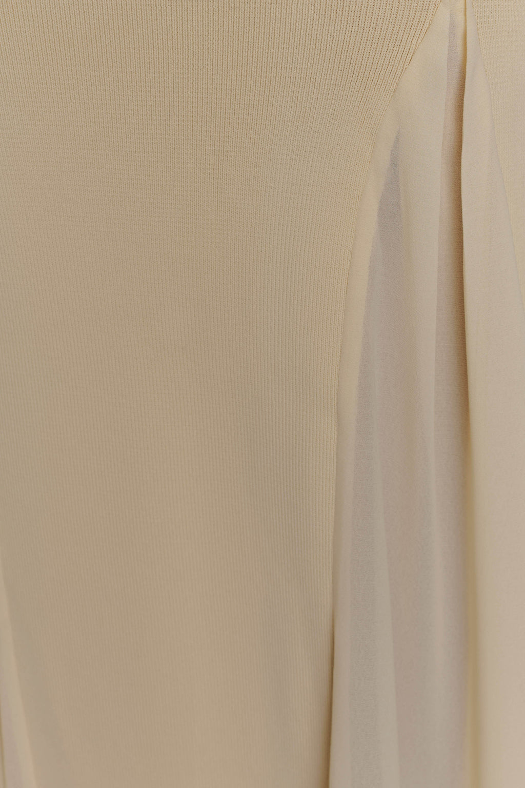 Soleil Knit And Mesh Halter Maxi Dress - Cream