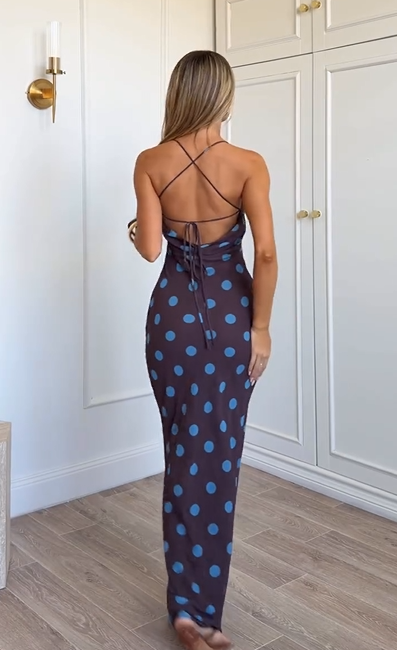 Sexy Sling Slim-Fit Polka Dot Dress