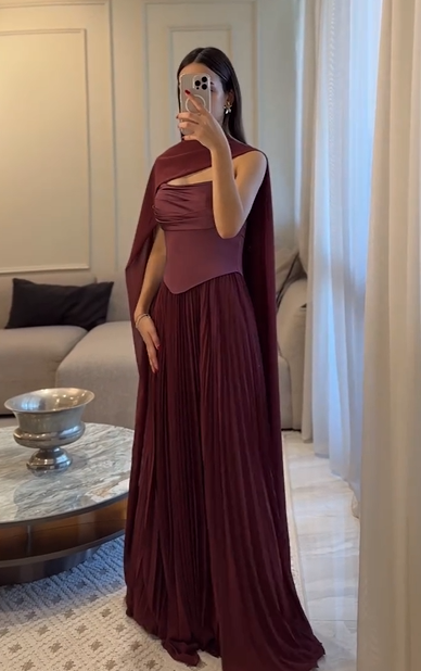 Sexy Temperament Shawl Tube Top Stitching Ruffle Dress