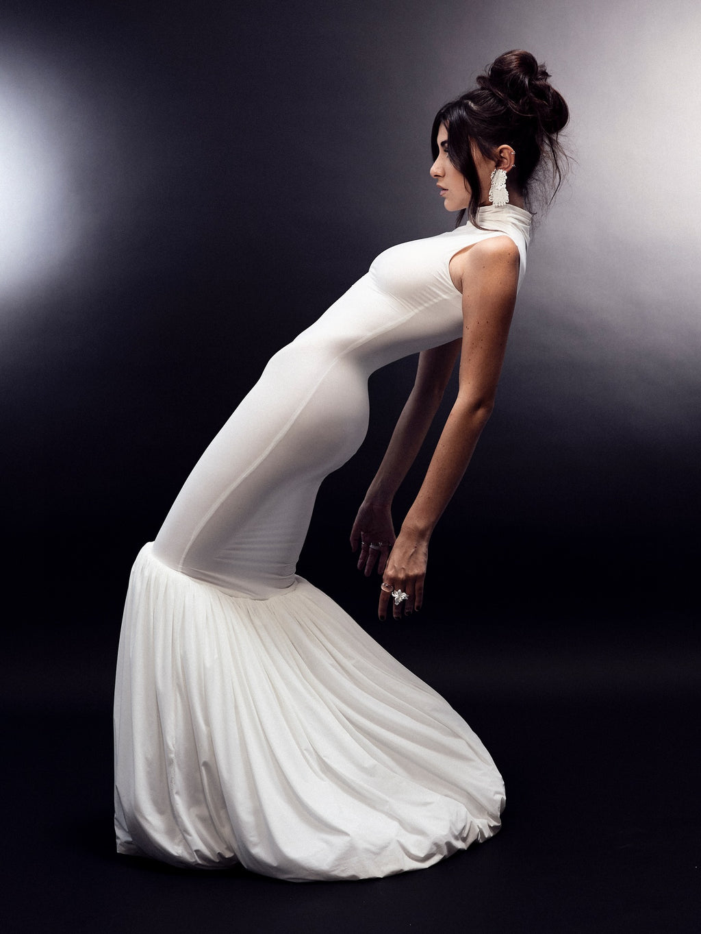 Sexy Sleeveless Solid Color Slim-Fitting Patchwork Special Dress