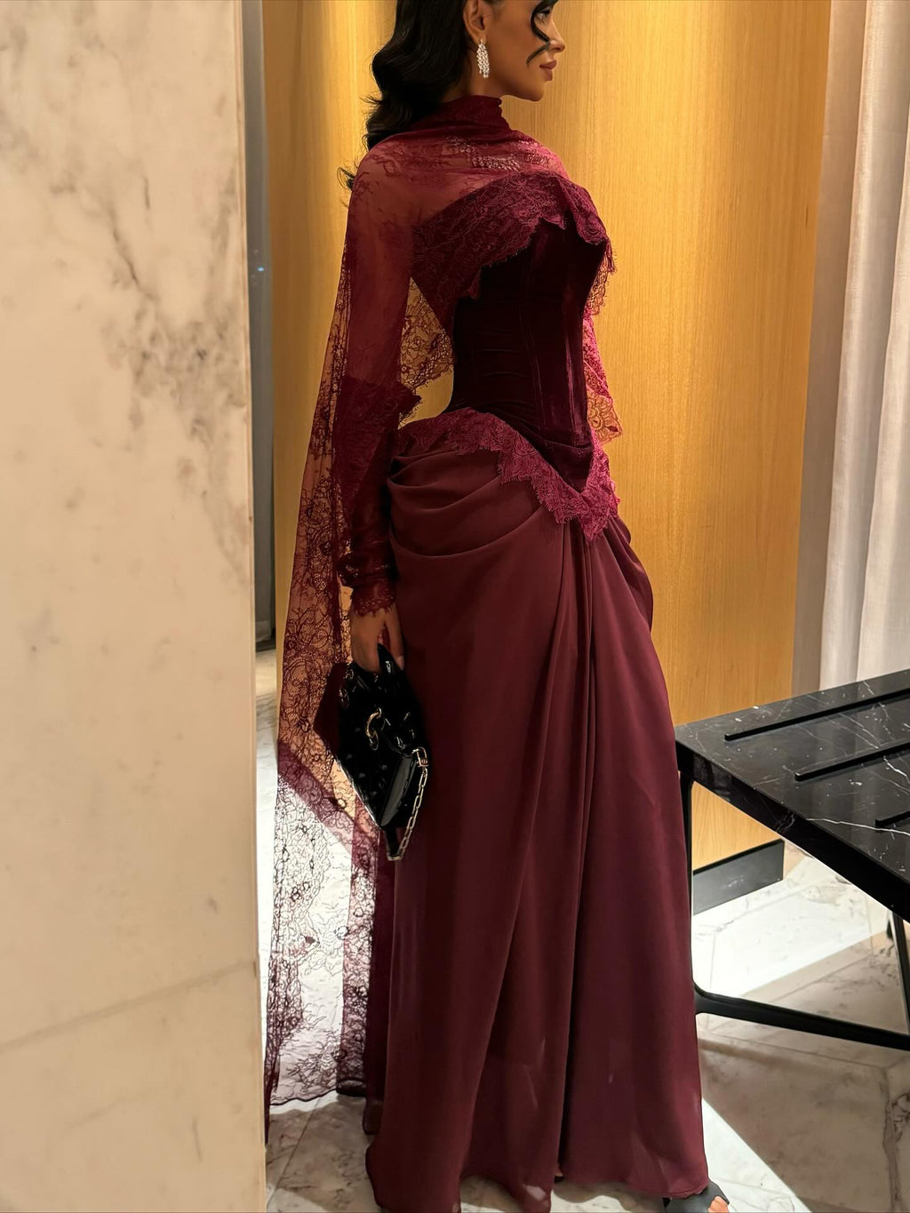 Sexy Elegant Lace Cappa Tube Top Dress