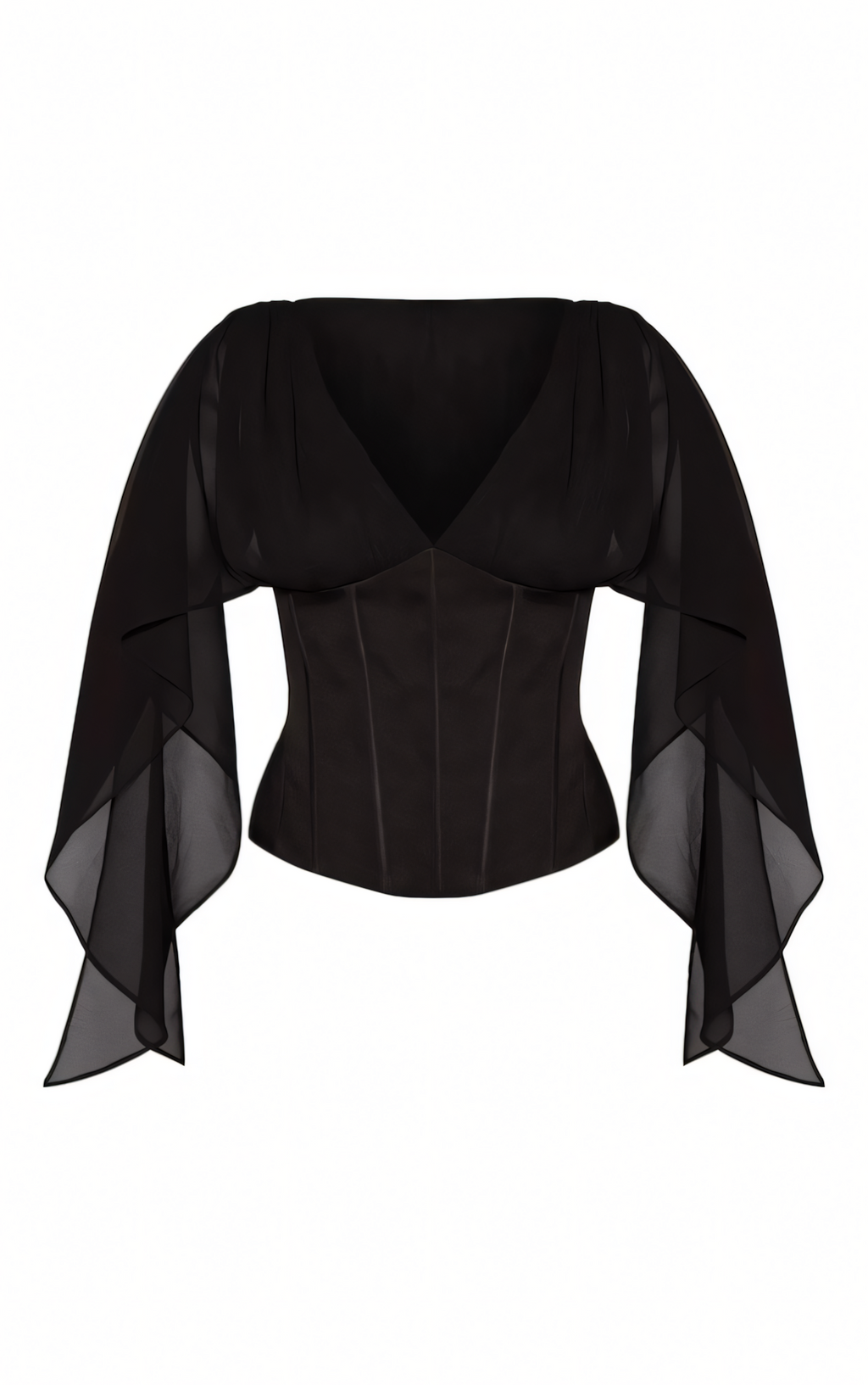 Petite Chiffon Drape Corset