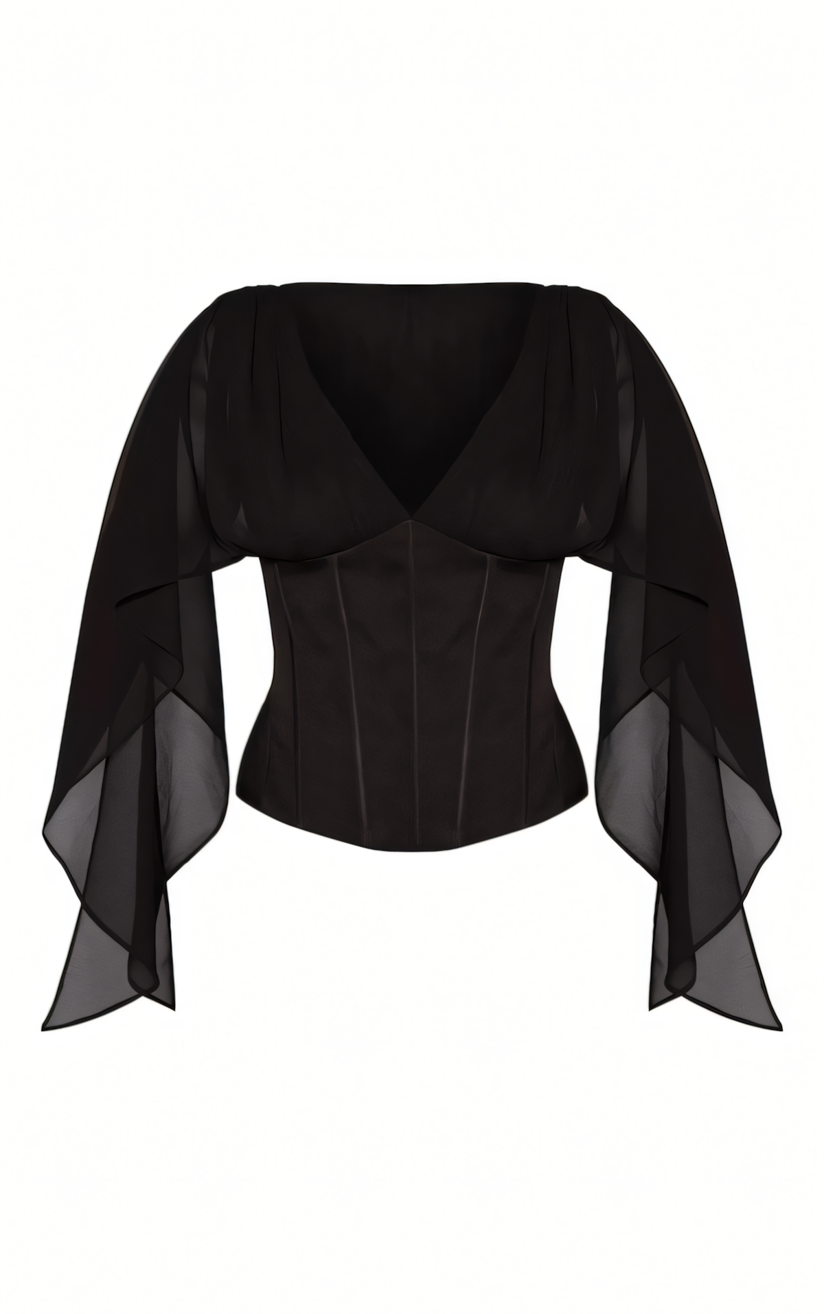 Petite Chiffon Drape Corset