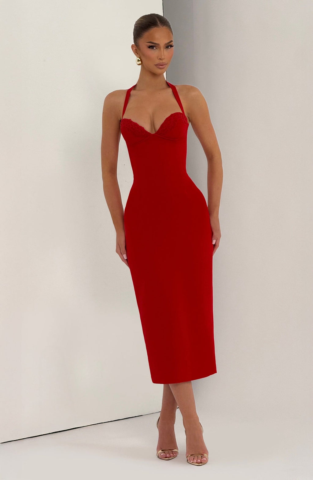 Sexy Halter Low-Cut Slim Fit Backless Dress
