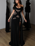 Sexy See-through Lace off-Shoulder Party Dress
