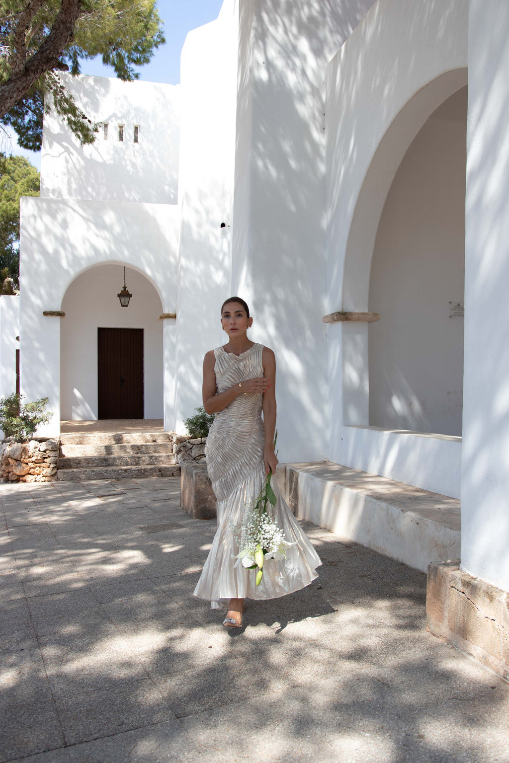 Fossil Dress Floor Length Metallic