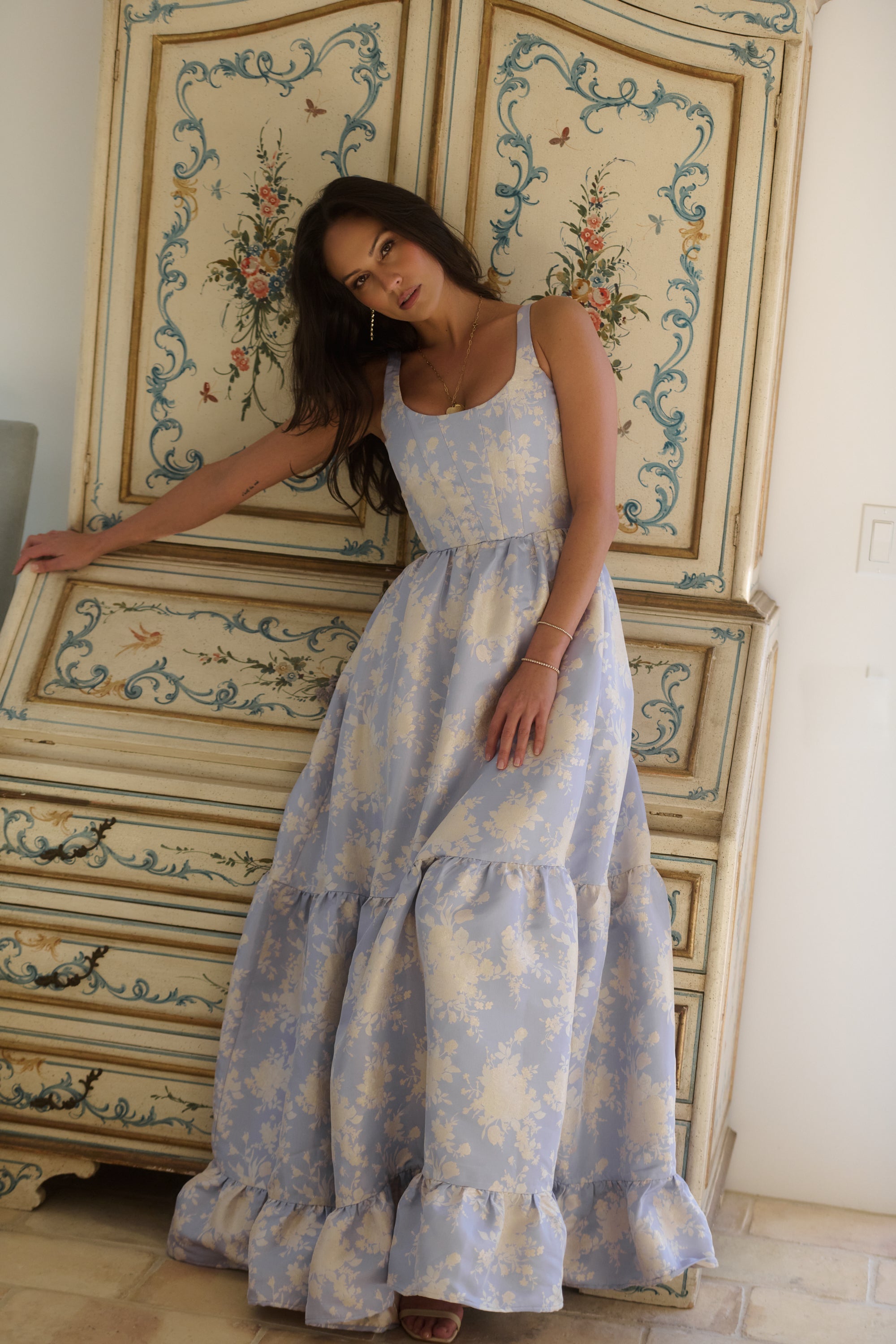 The Avery Dress in Bonnet Blue Windsor