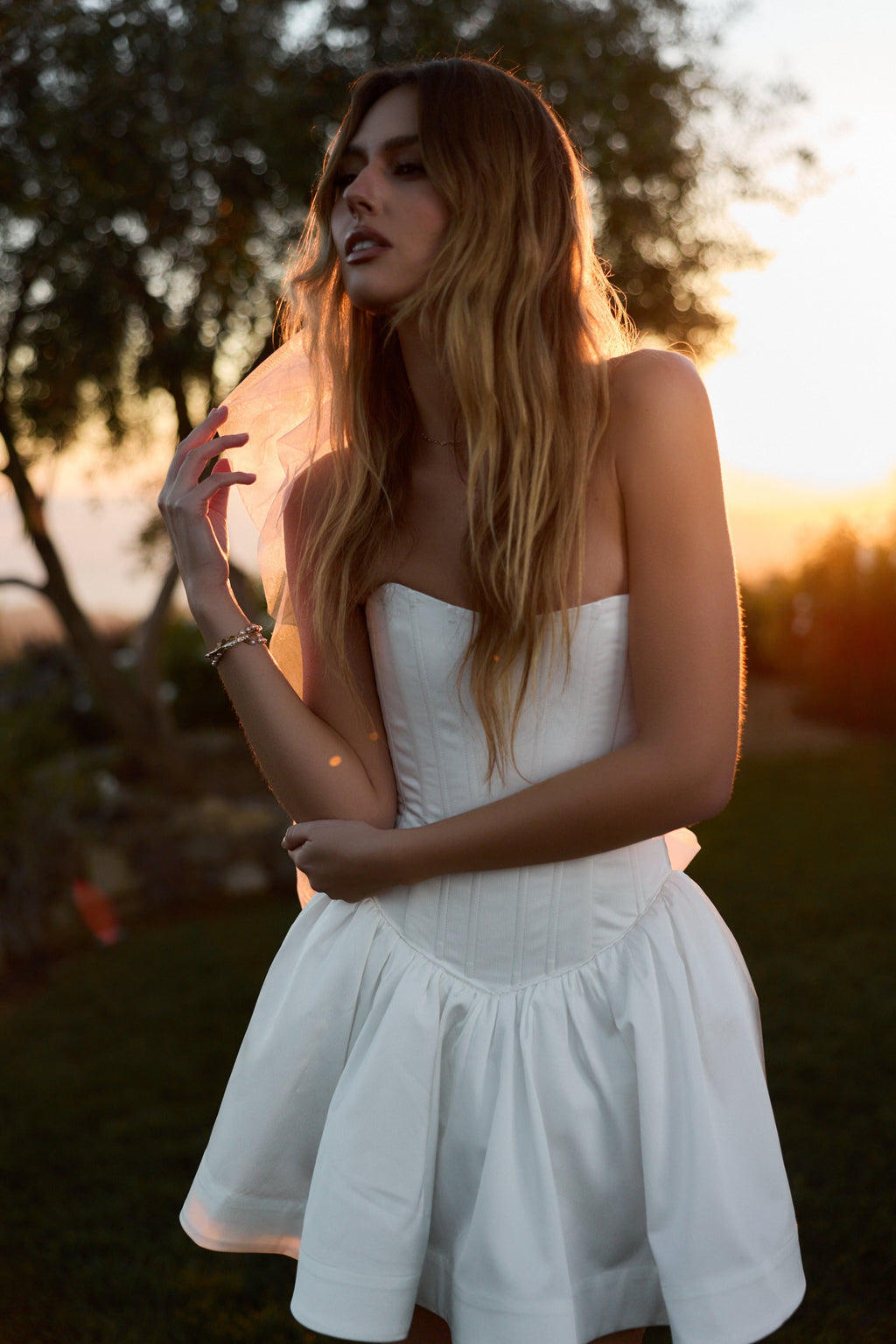 The Callie Dress in White