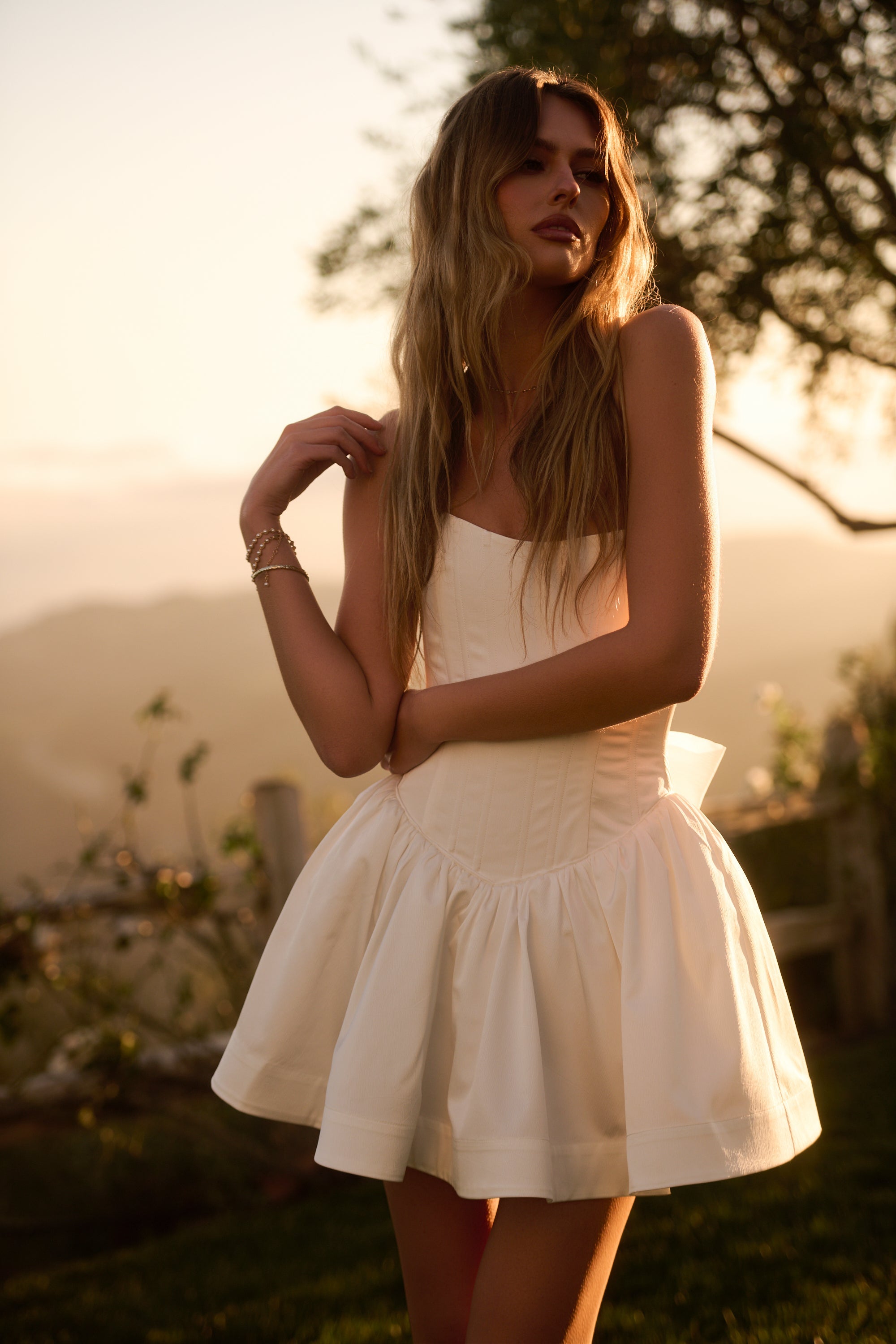 The Callie Dress in White
