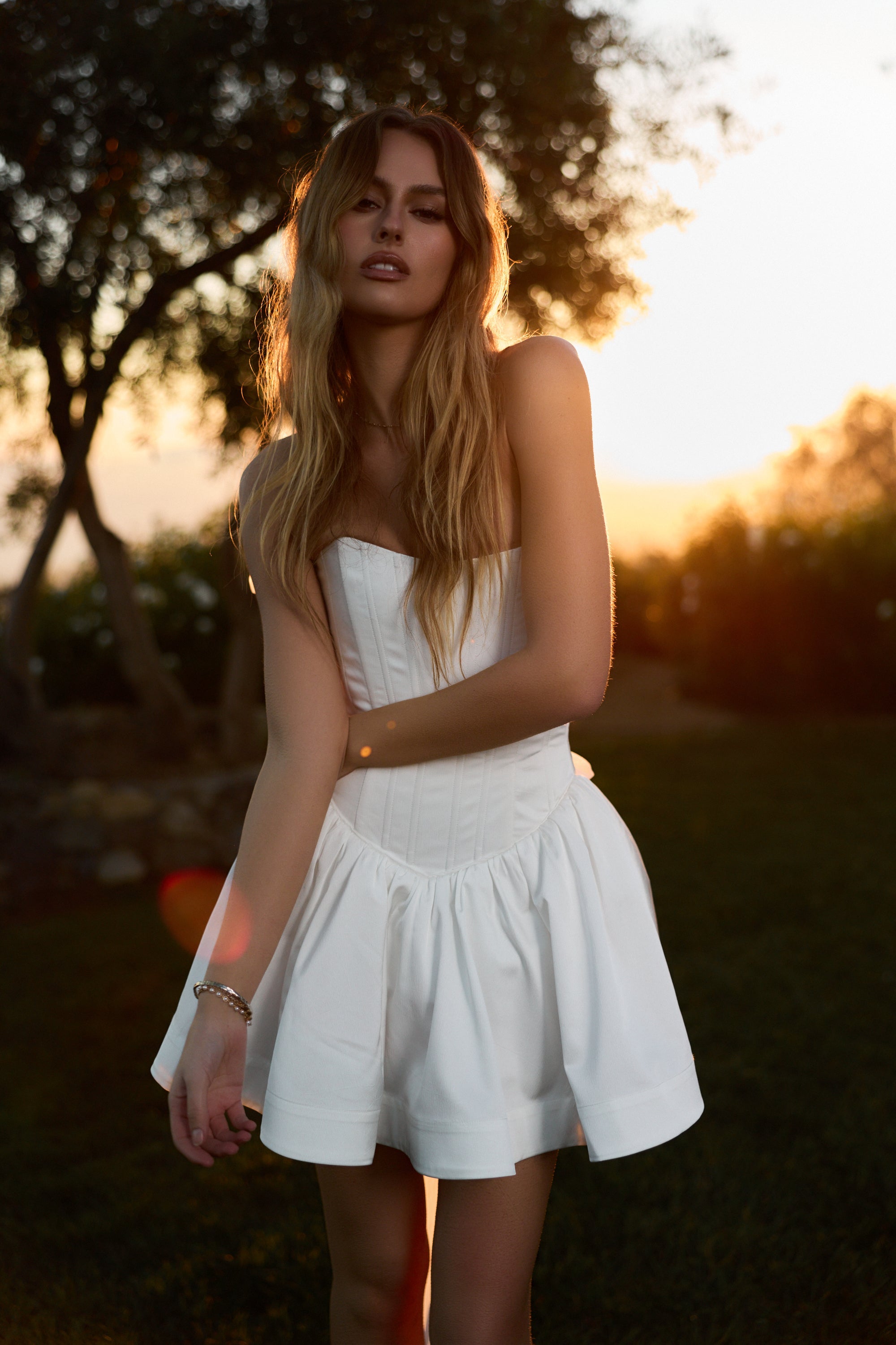 The Callie Dress in White