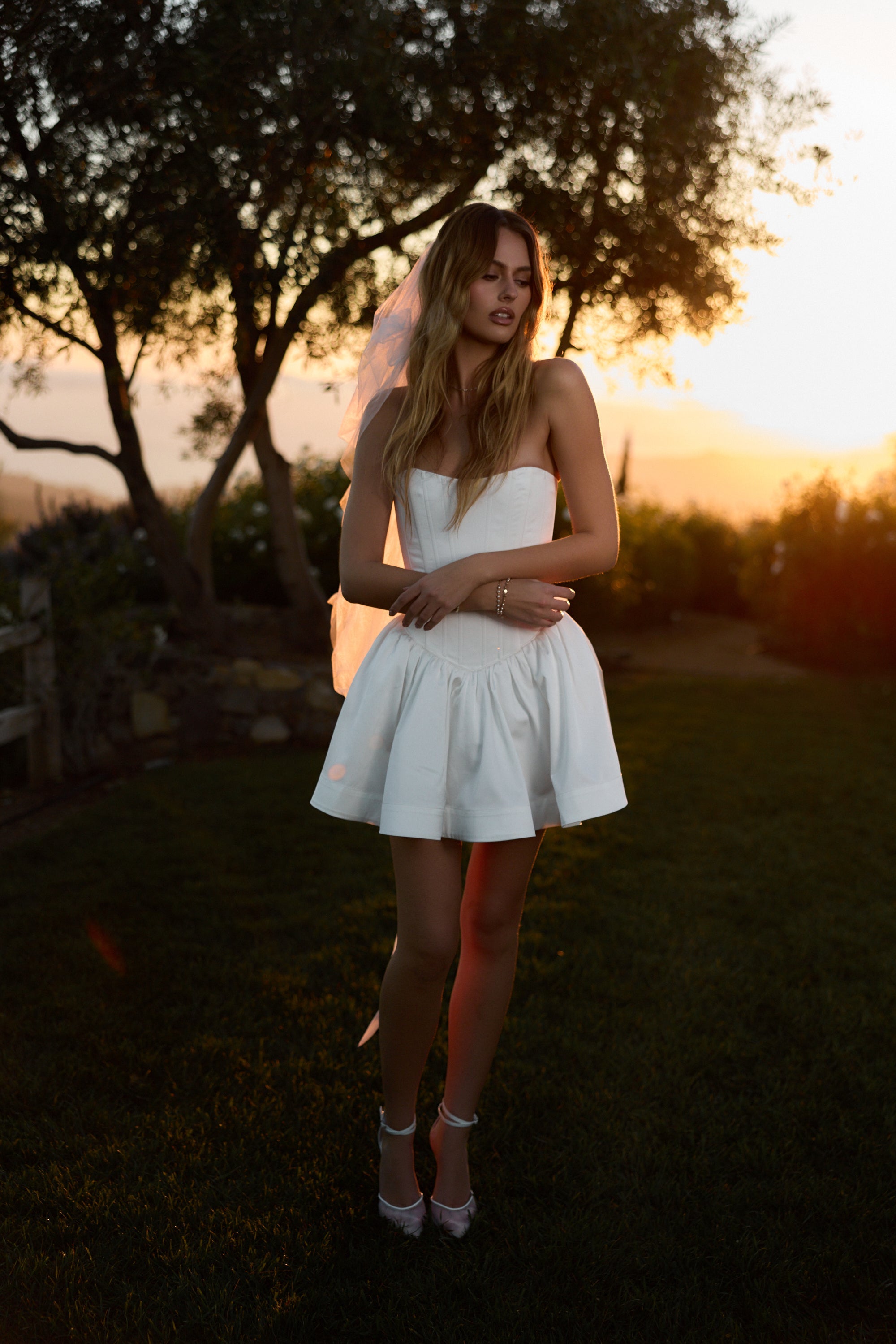 The Callie Dress in White