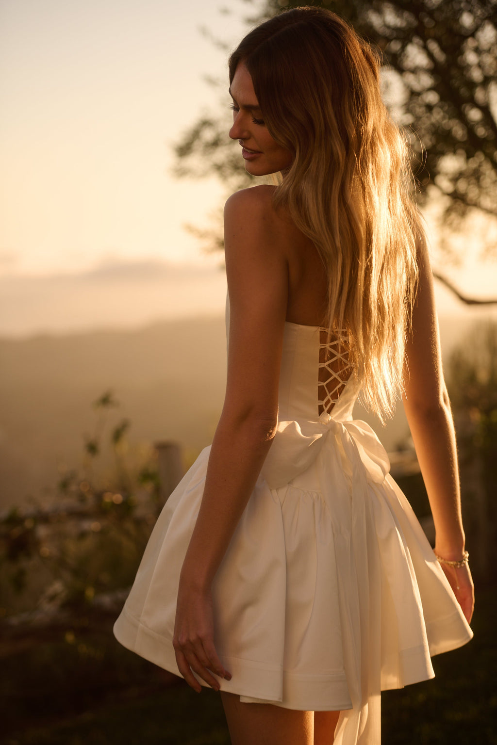The Callie Dress in White