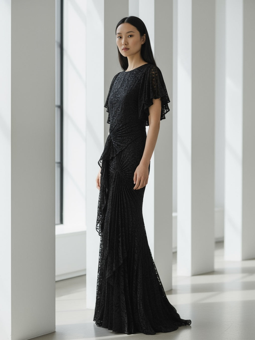 Cascade Dress Floor Length