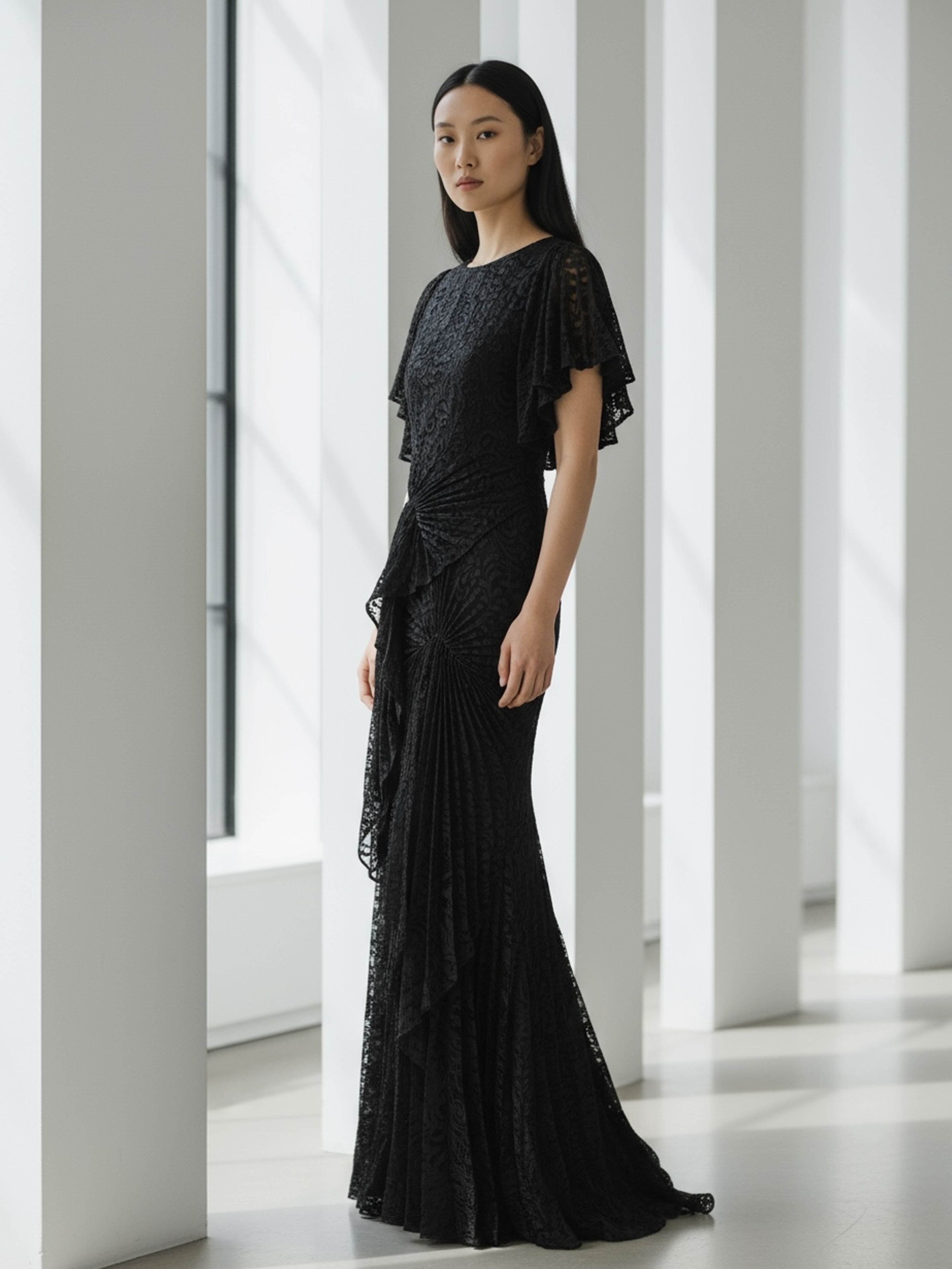Cascade Dress Floor Length