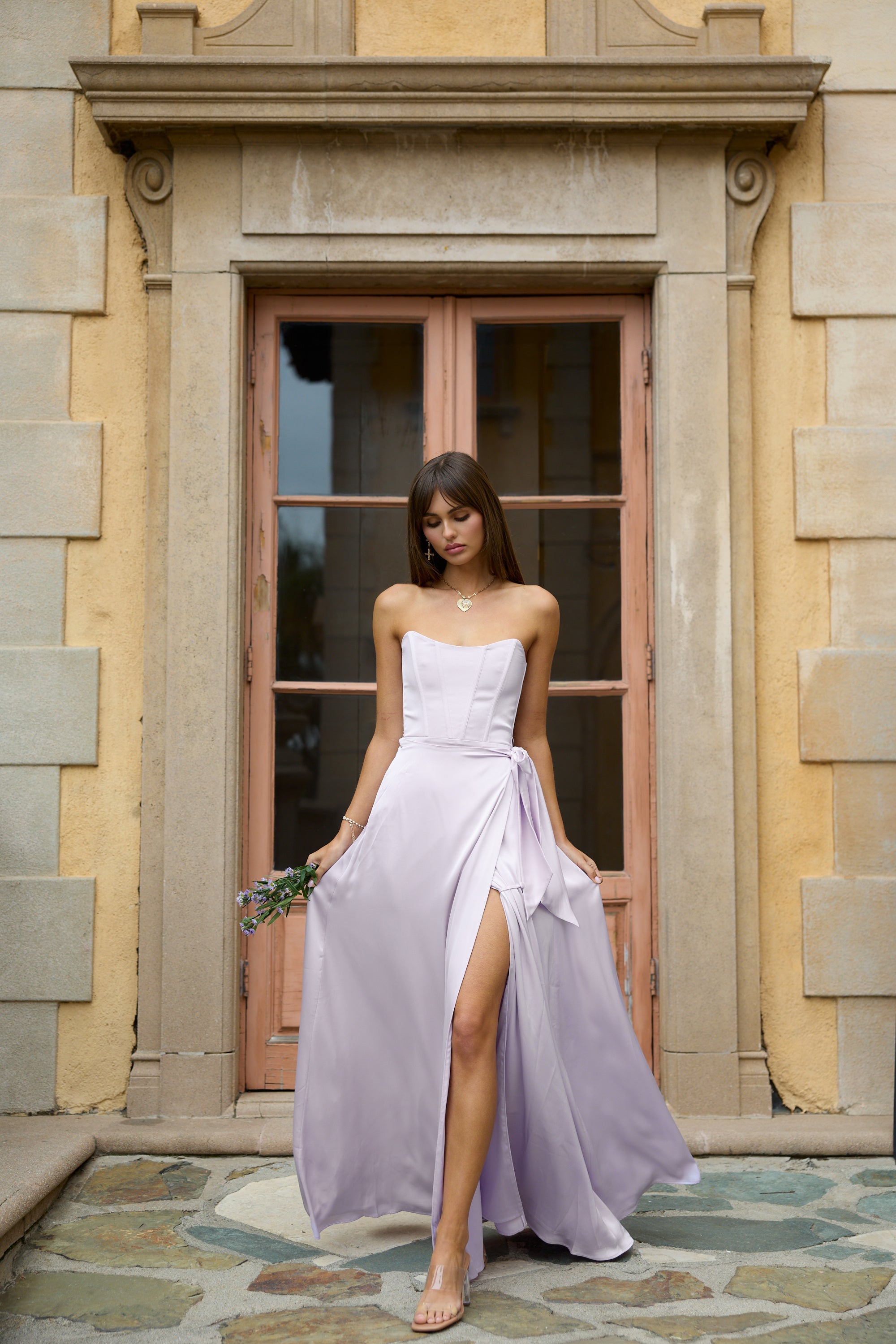 The Cecilia Dress in Lavender Fog