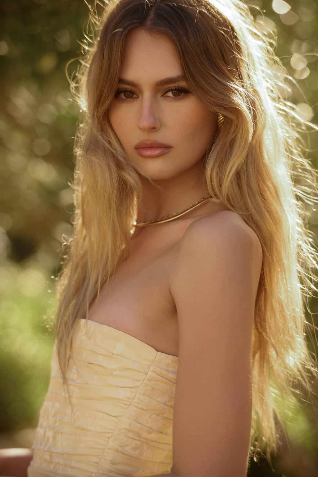 The Ellerie Dress in Butter Yellow Baroque Floral