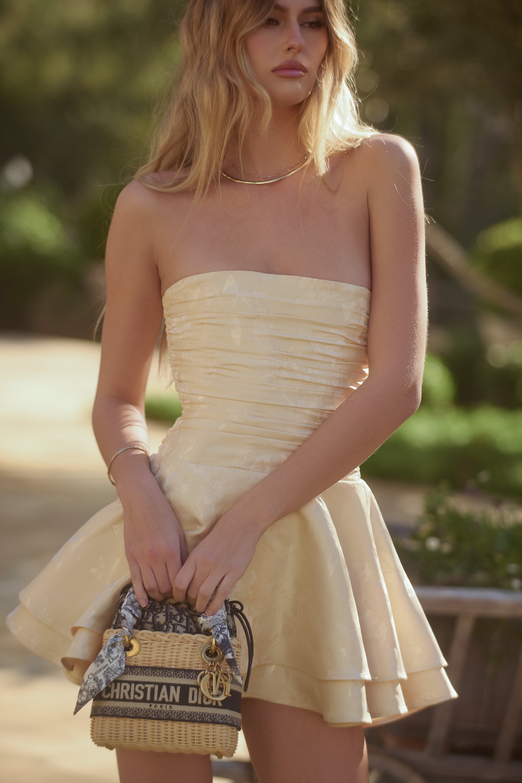 The Ellerie Dress in Butter Yellow Baroque Floral