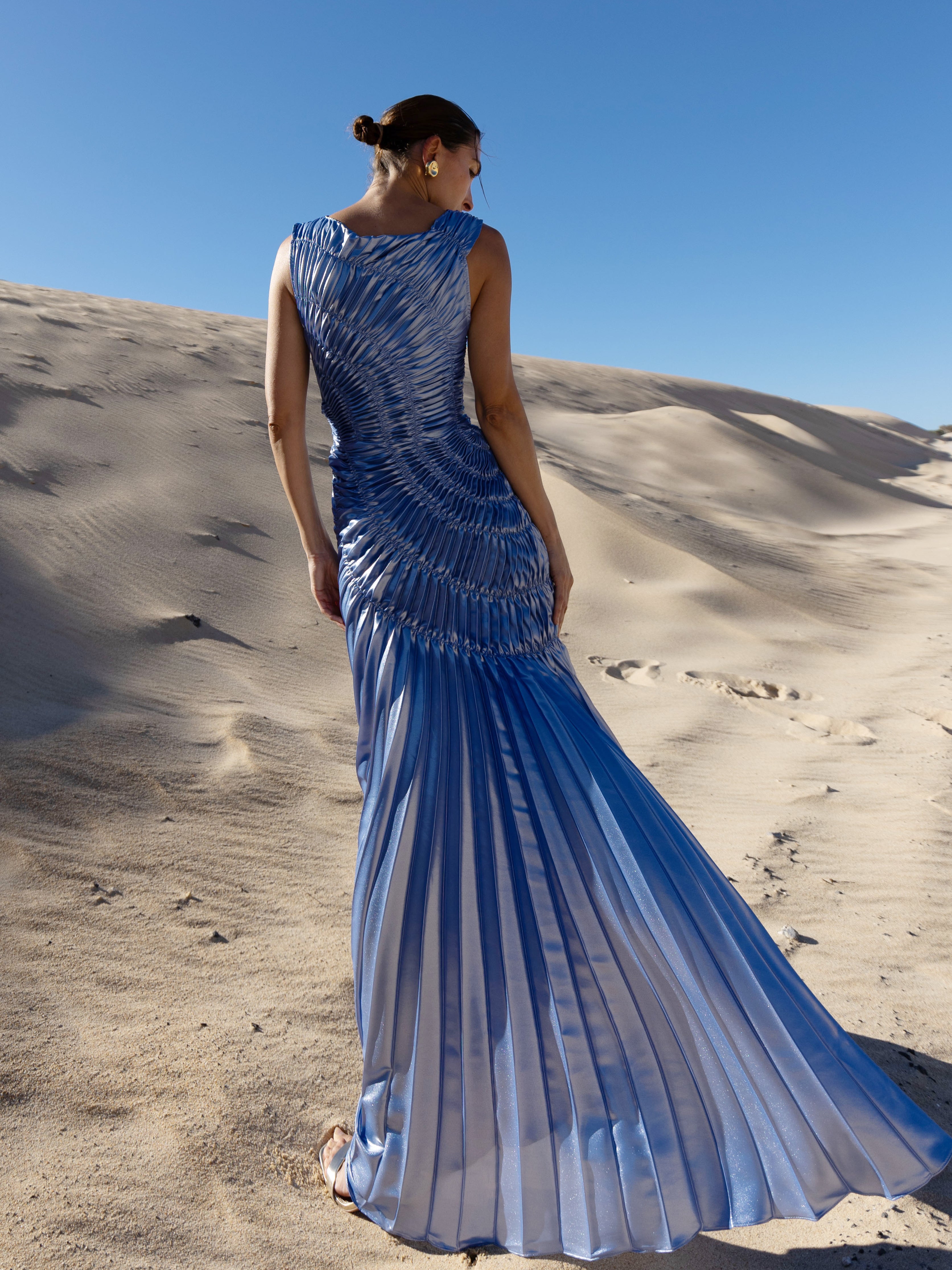 Fossil Dress Floor Length Metallic