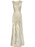 Fossil Dress Floor Length Metallic