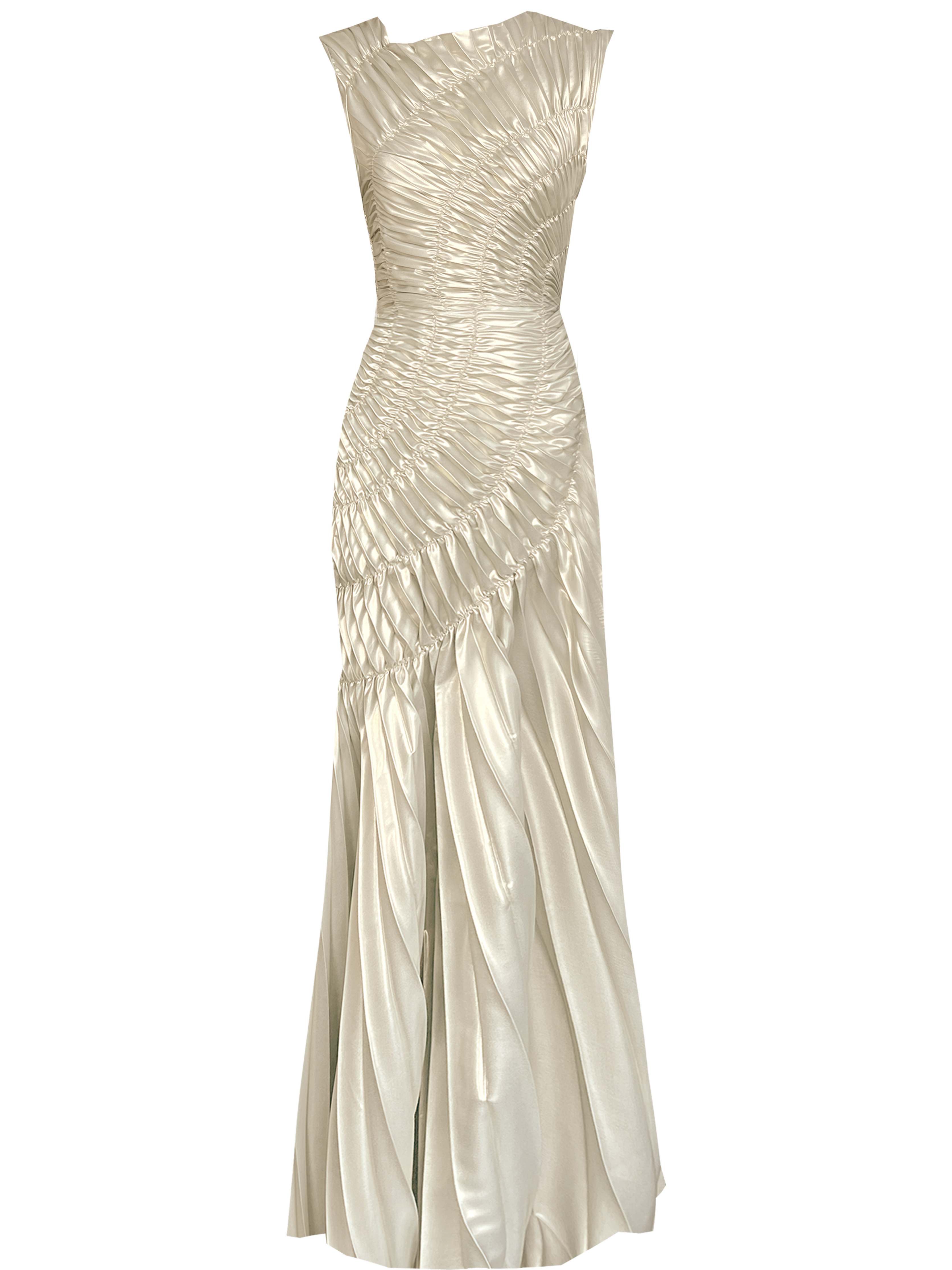 Fossil Dress Floor Length Metallic