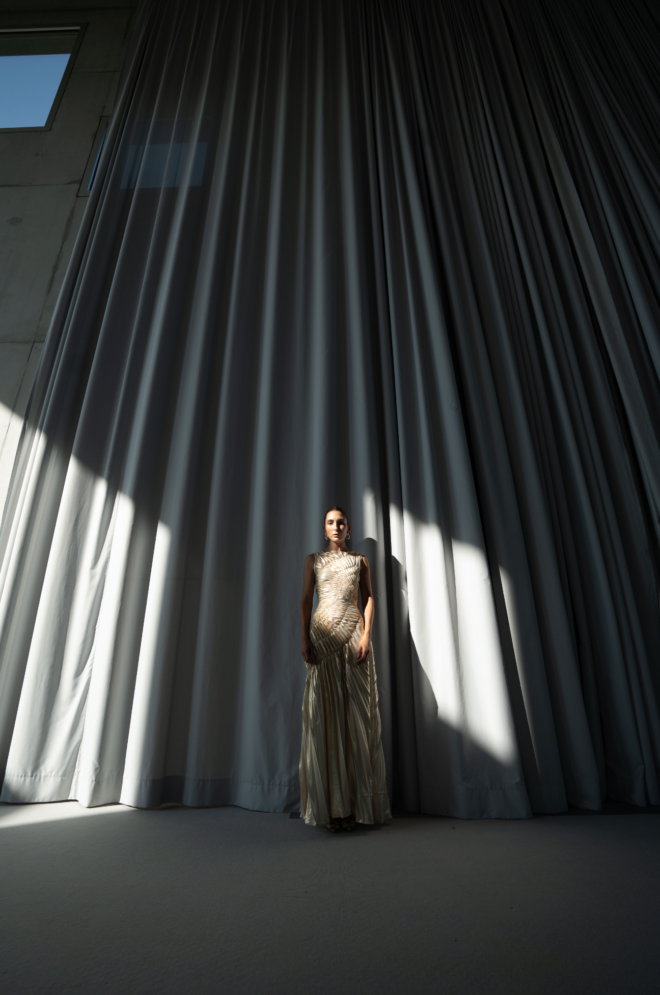 Fossil Dress Floor Length Metallic