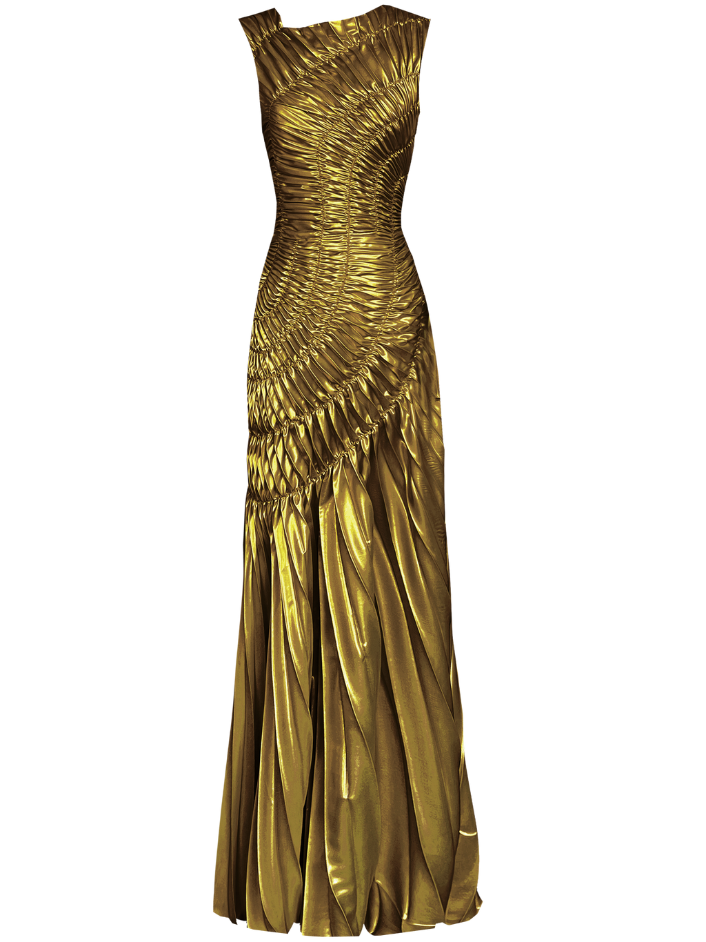Fossil Dress Floor Length Metallic