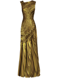 Fossil Dress Floor Length Metallic