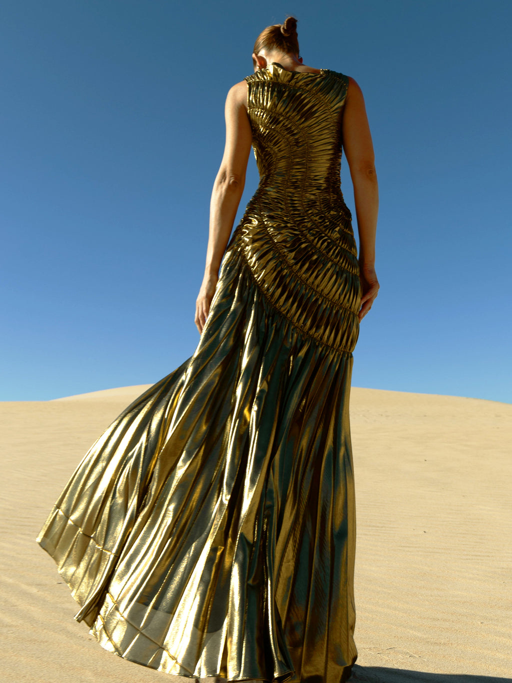 Fossil Dress Floor Length Metallic