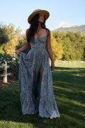 The Gwen Dress in Aleutian Blue Floral