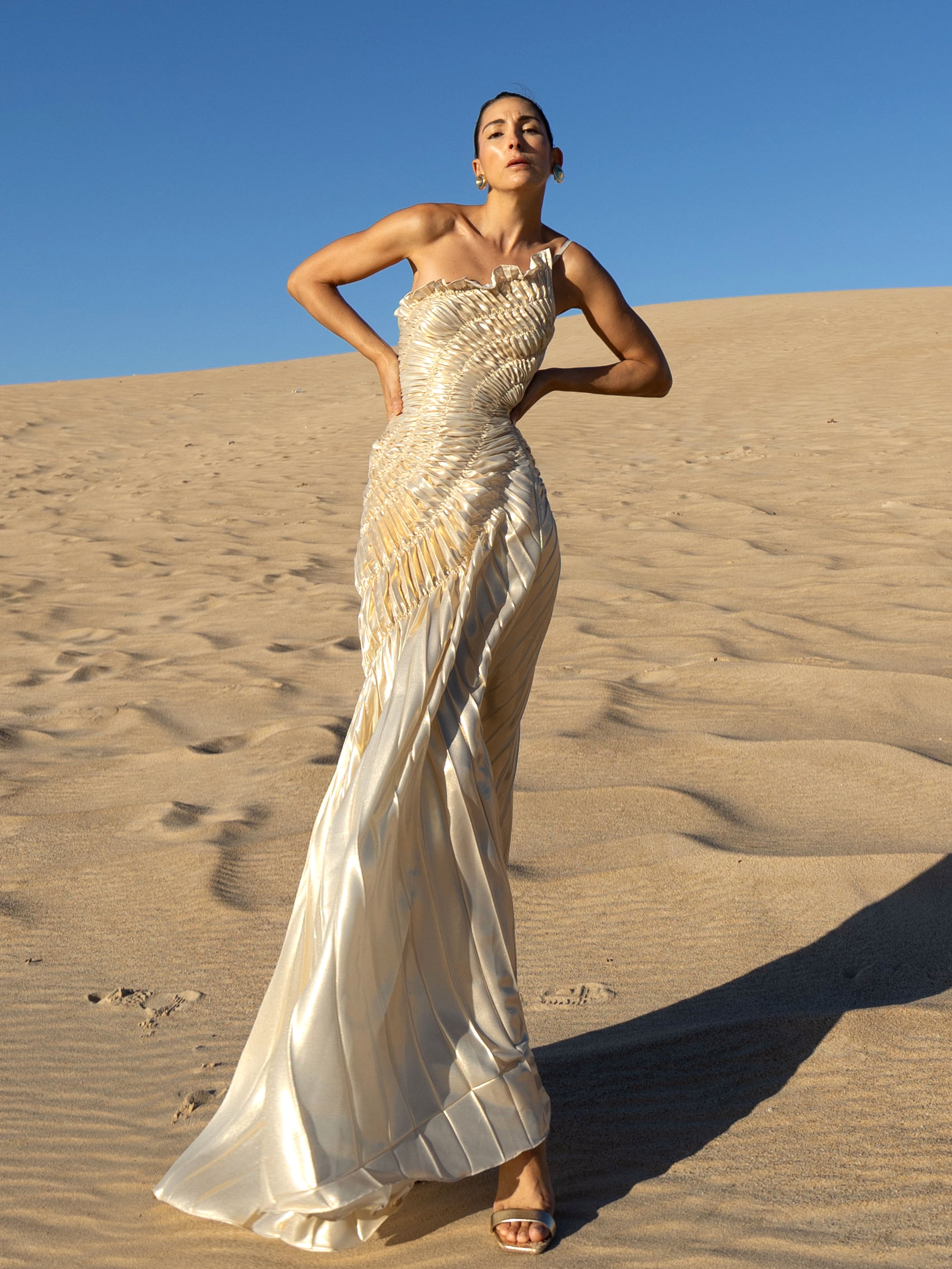 Impression Dress Floor Length Metallic
