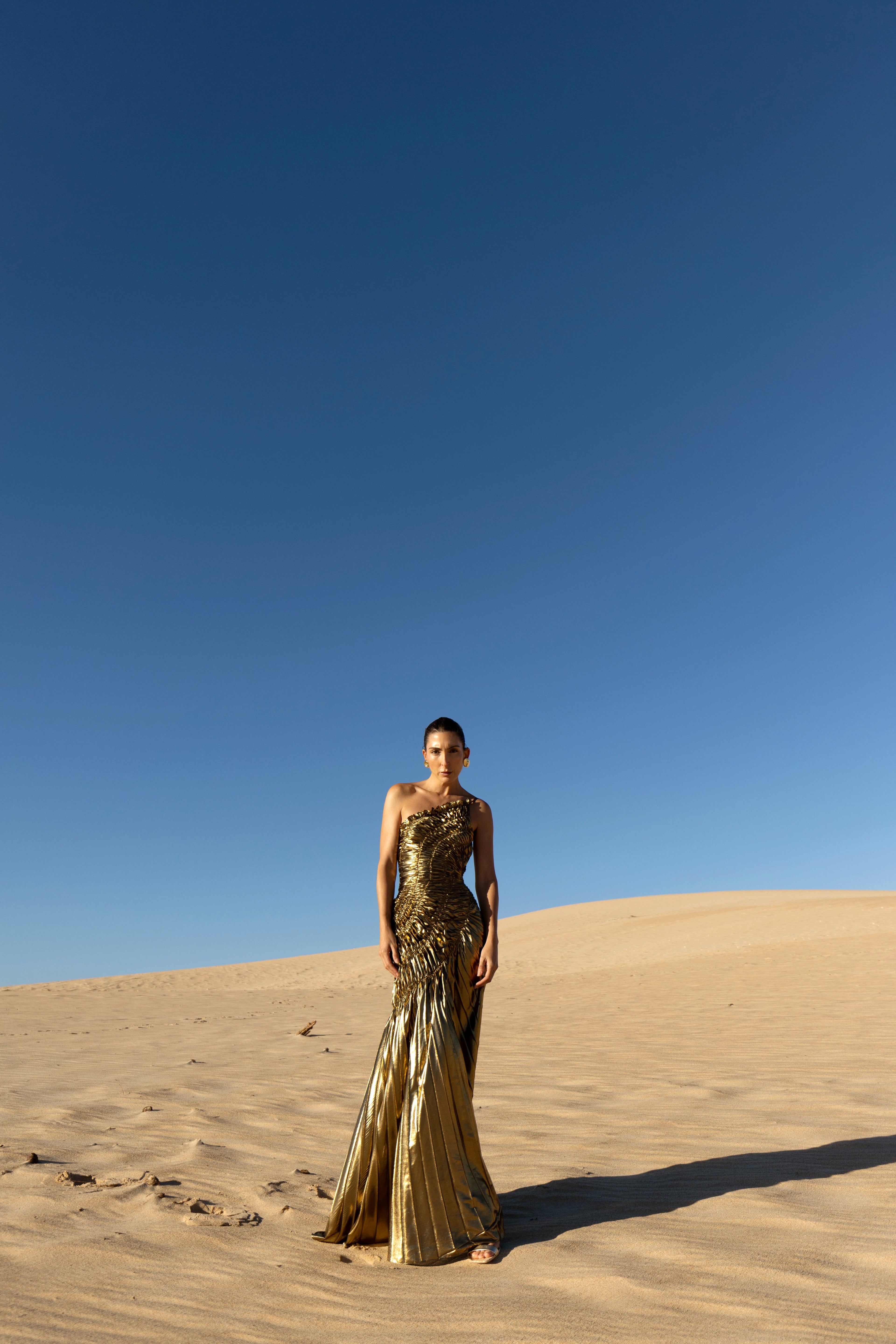 Impression Dress Floor Length Metallic