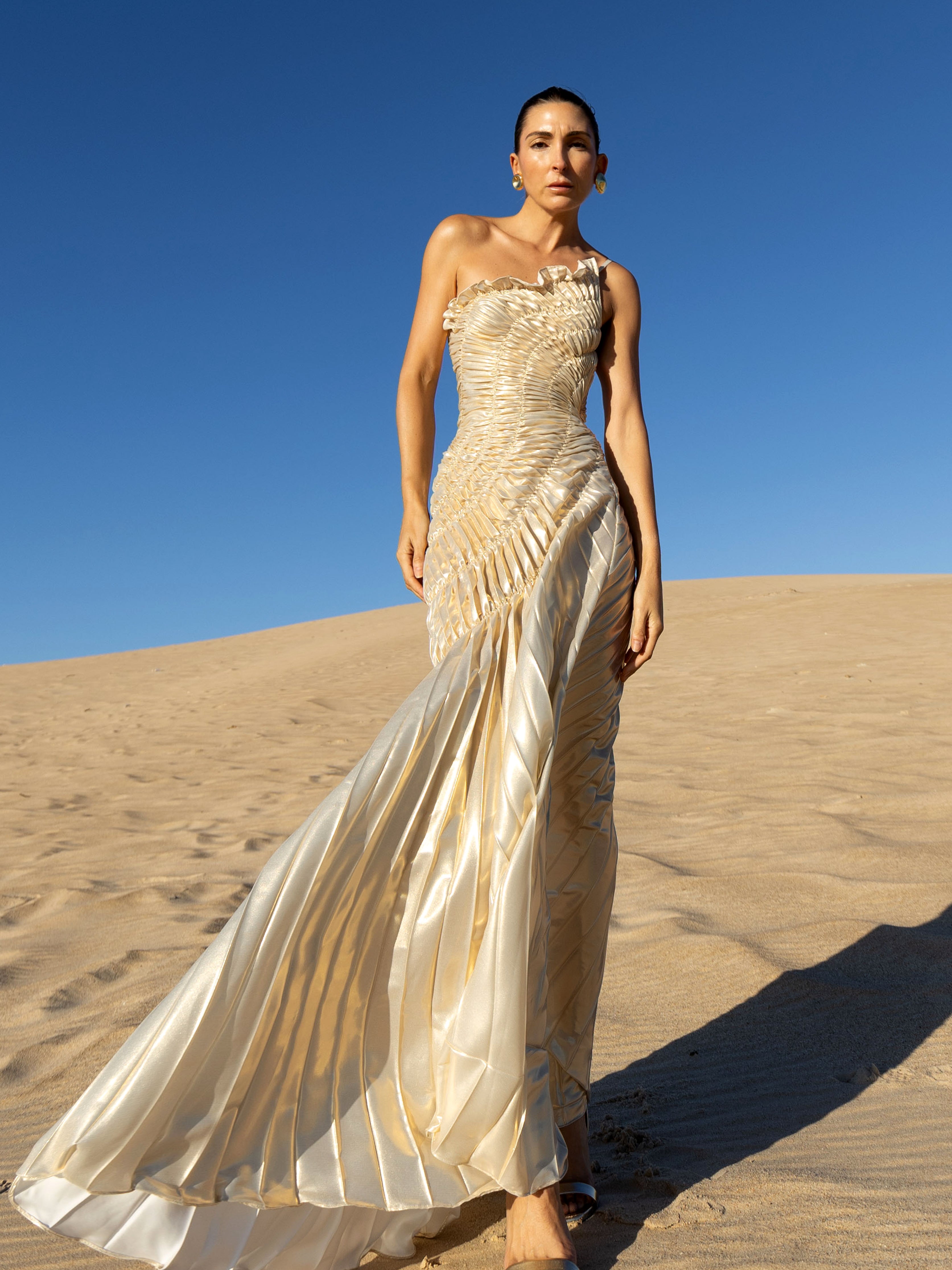 Impression Dress Floor Length Metallic