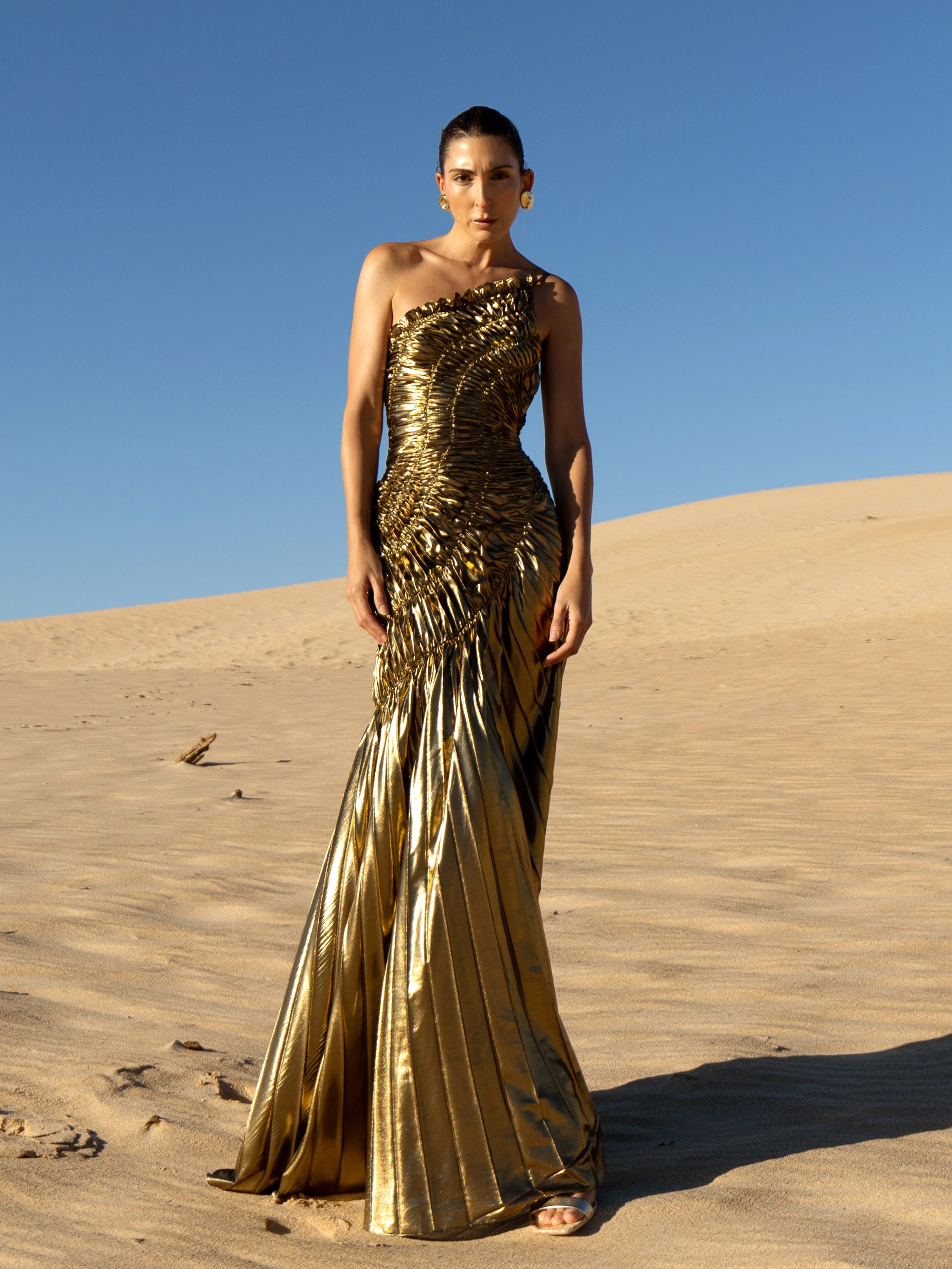 Impression Dress Floor Length Metallic
