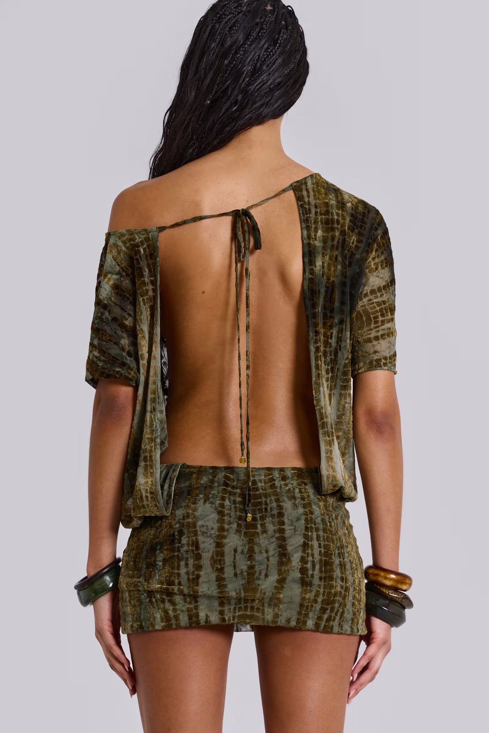 Nyx Devore Backless Mini Dress