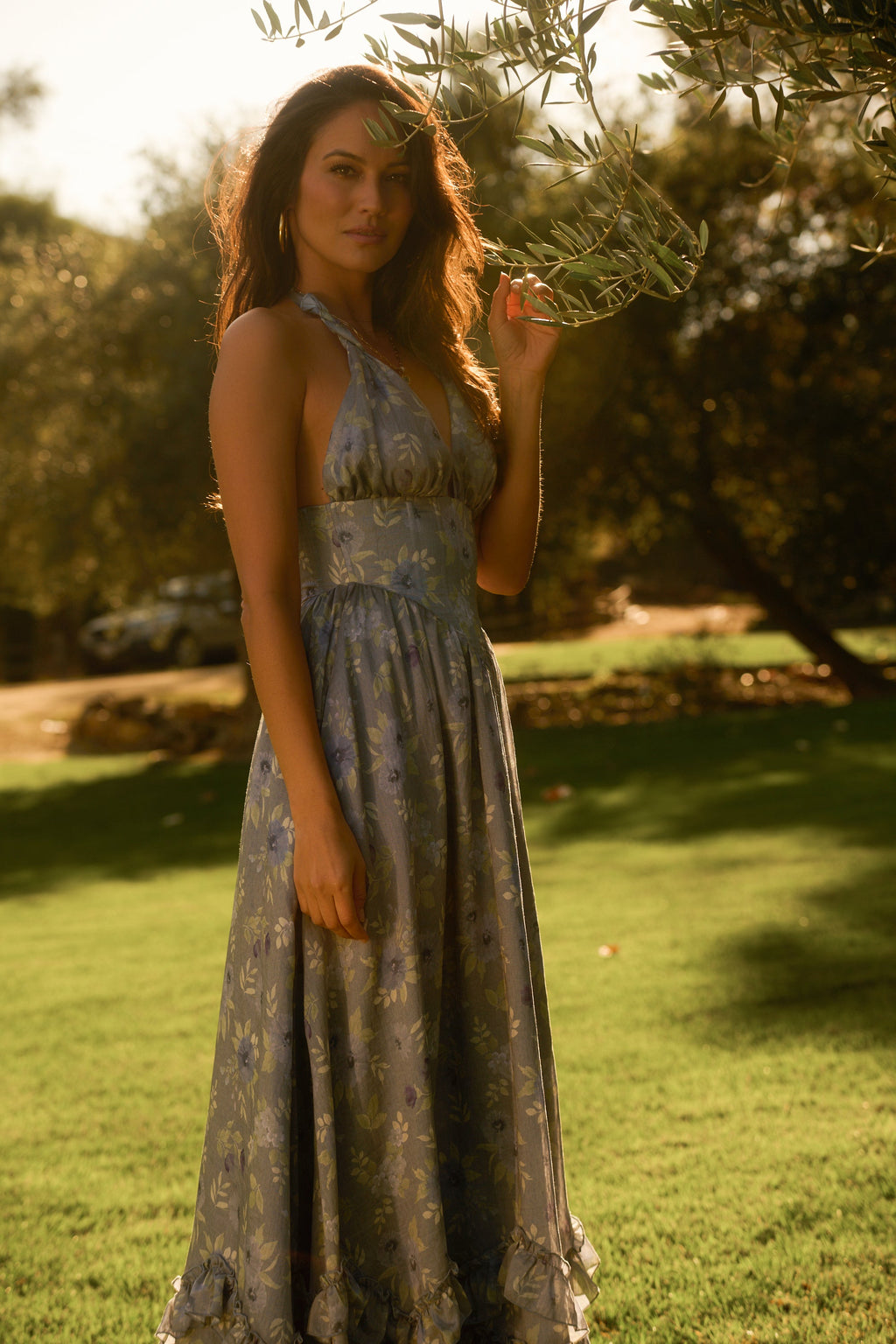 The Maeve Dress in Aleutian Blue Floral