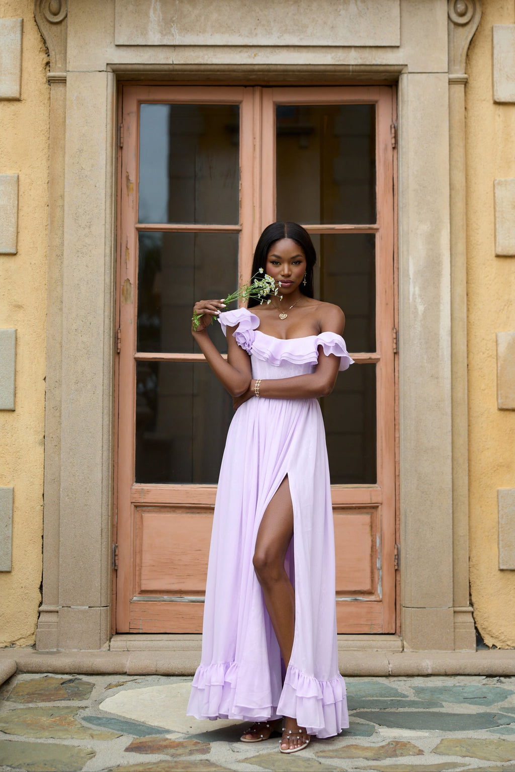 The Rosetta Dress in Lavender Fog