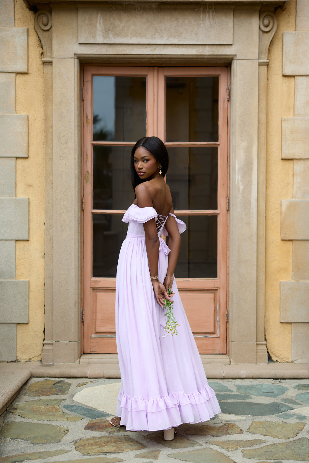 The Rosetta Dress in Lavender Fog