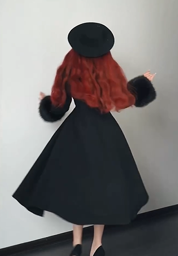 Sexy Long Sleeve Furry Solid Color Long-Cut Coat