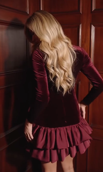 Sexy Long Sleeve Slim-Fitting Patchwork Cake Dress Skirt