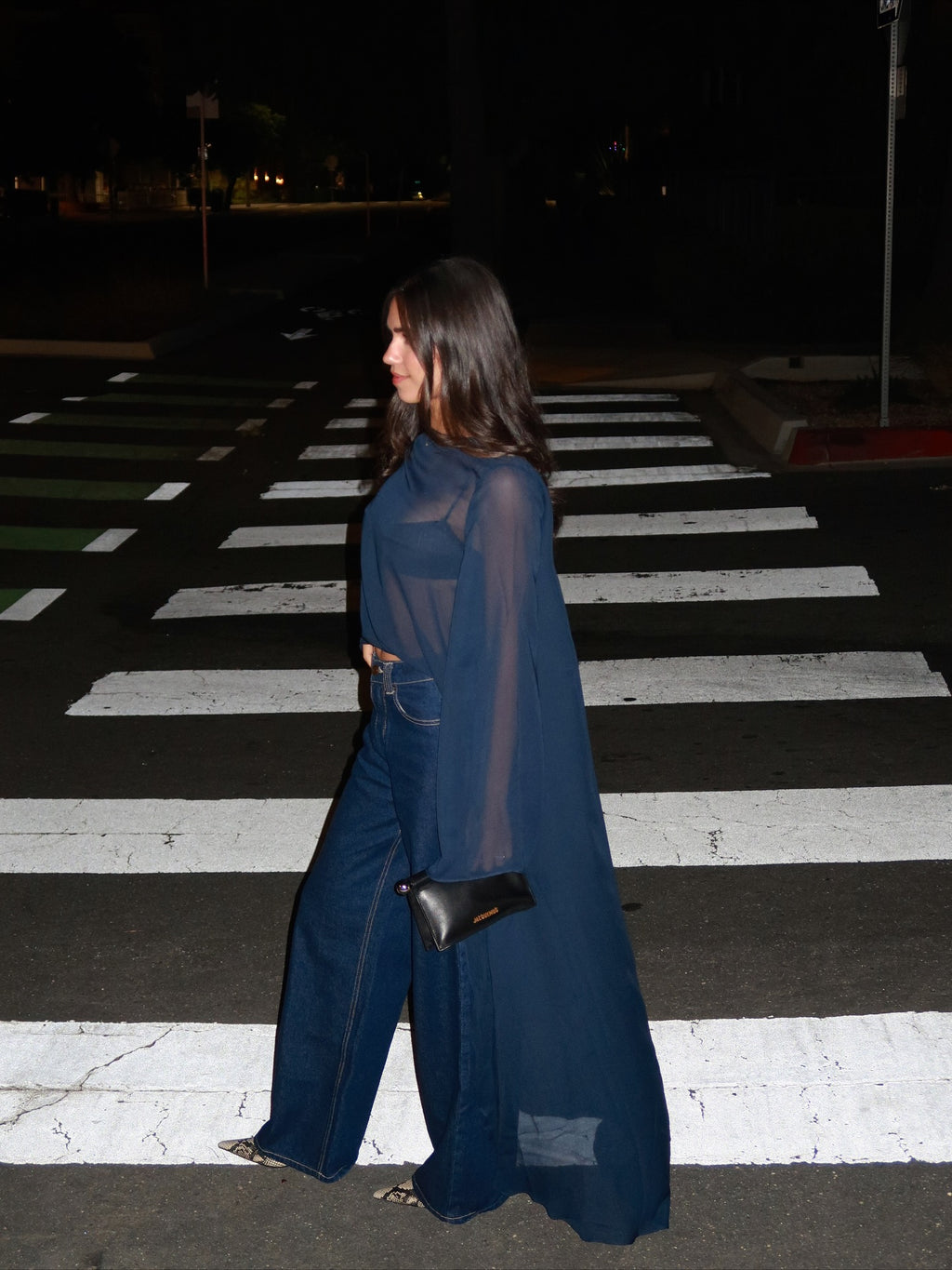 Sexy See-through Solid Color Overlong Blouse
