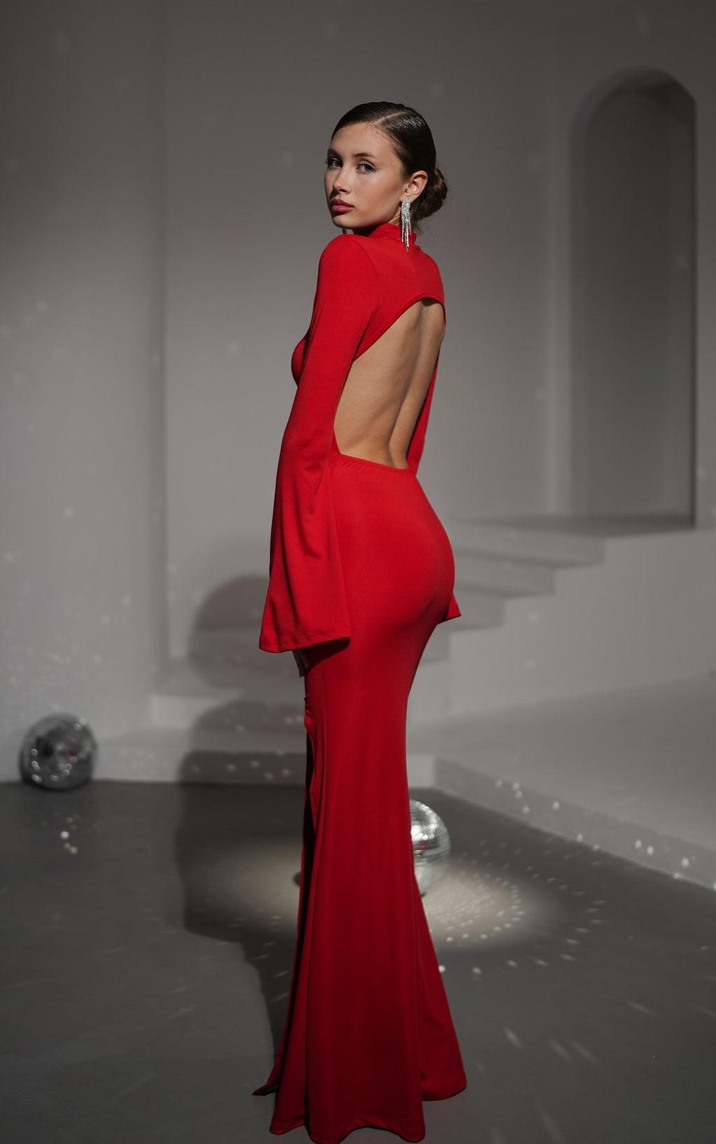 Sexy Long-Sleeved Slim-Fit Slit Fishtail Skirt