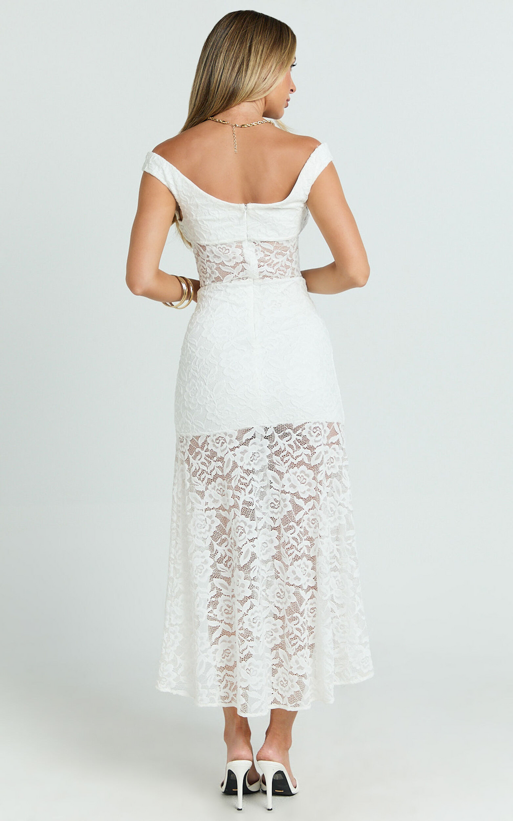 Sexy Deep V Slim Lace High Slit Elegant Dress