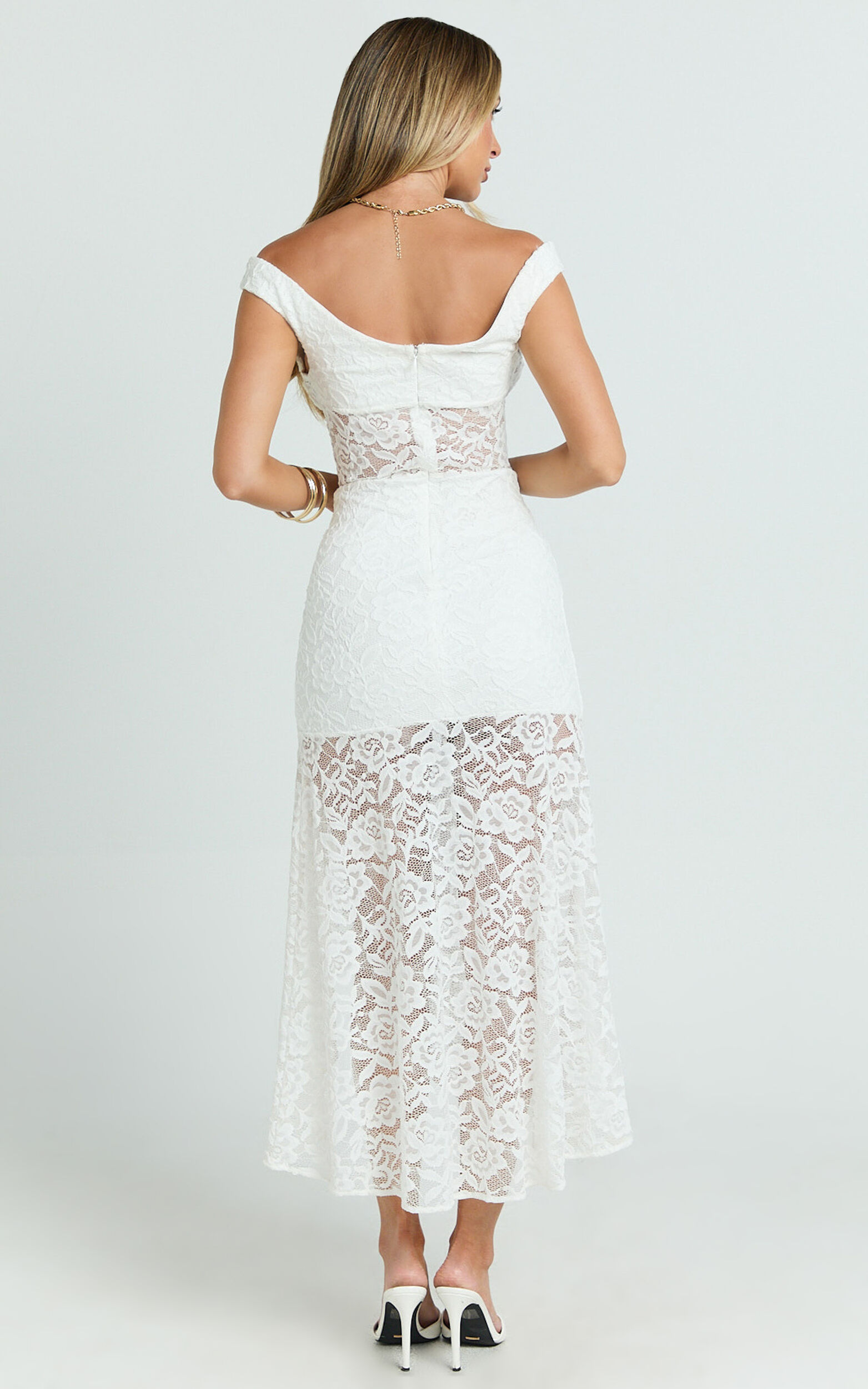 Sexy Deep V Slim Lace High Slit Elegant Dress