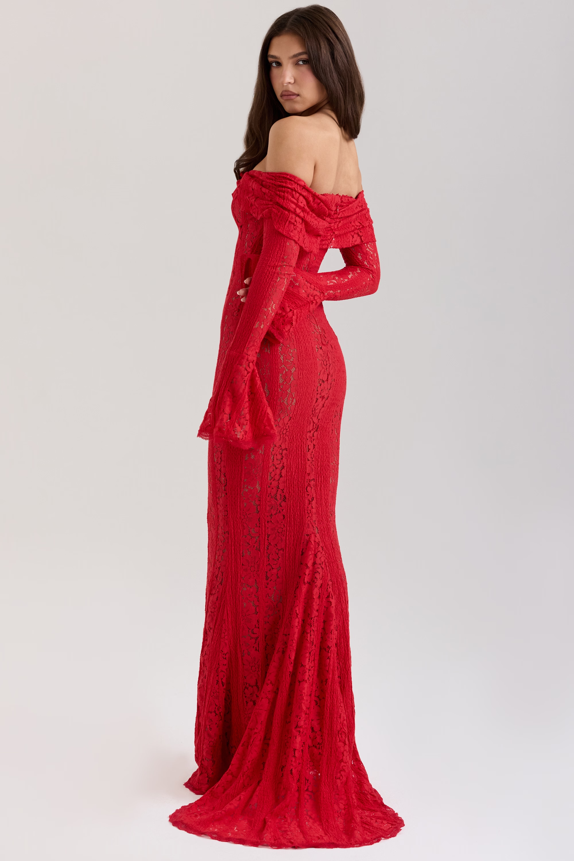 Sexy Long-Sleeved off-Shoulder off-Shoulder Slim Dress