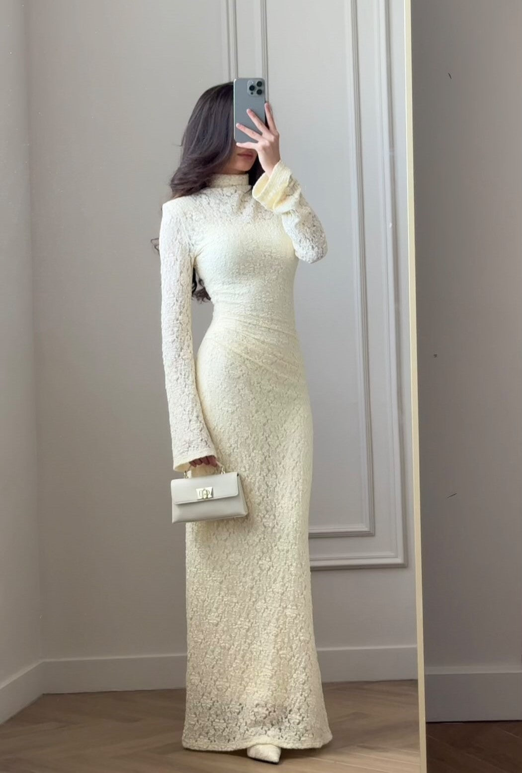 Sexy Elegant Long Sleeve Pullover Lace Slim Dress