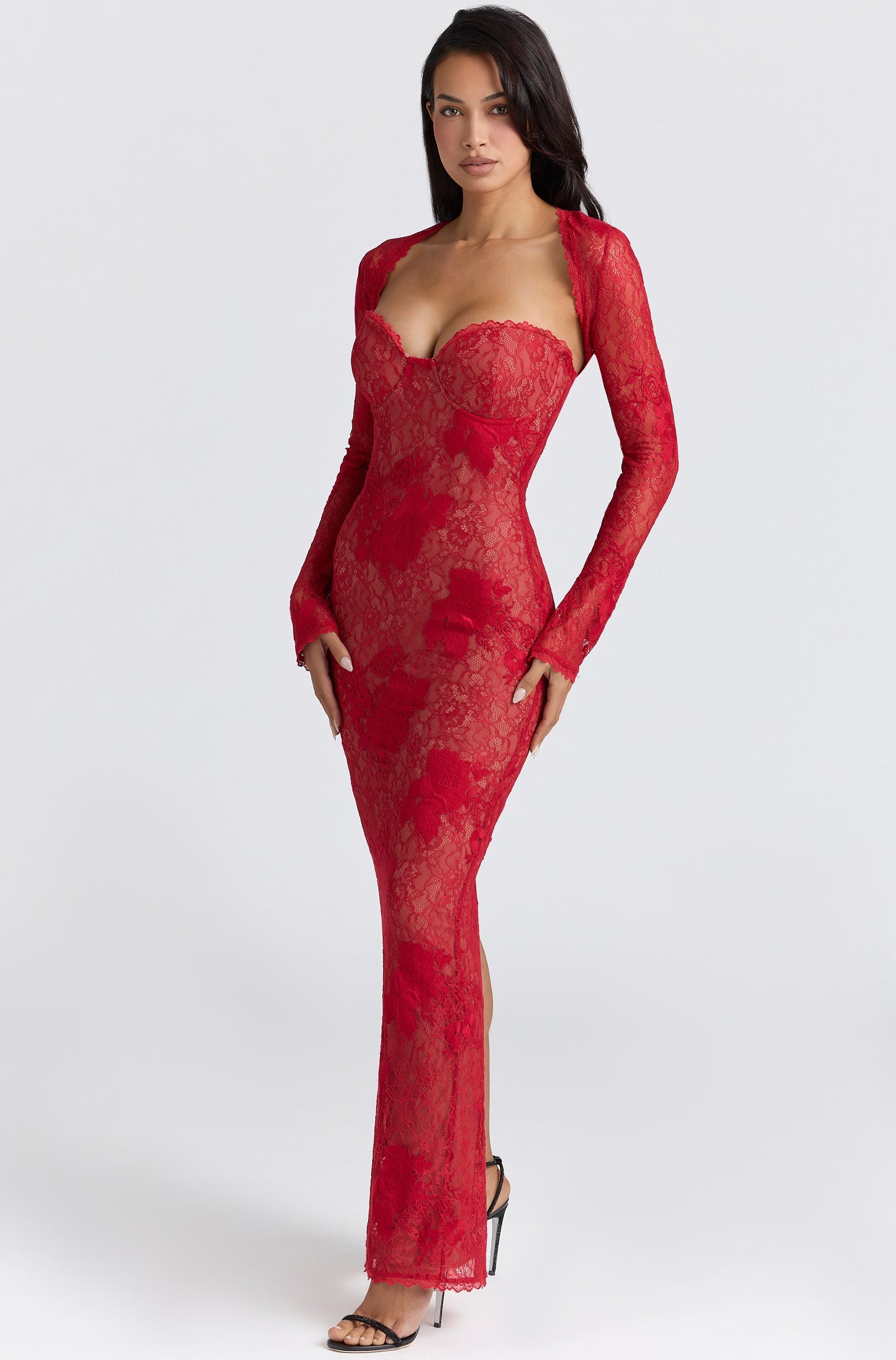 Sexy Lace Bandeau Slim-Fit Dress